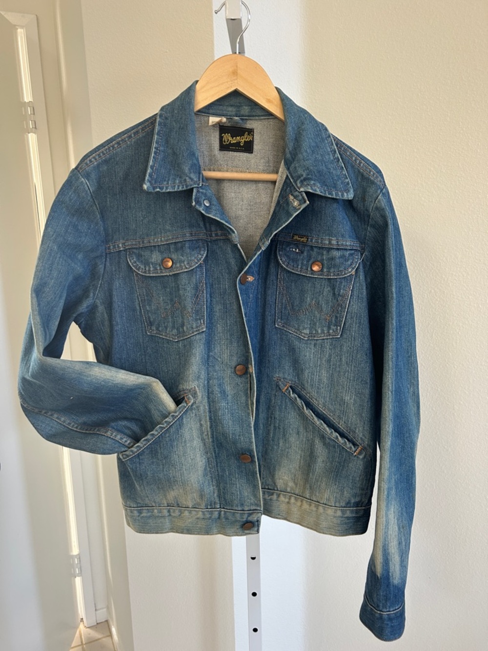 Vintage 1970’s Wrangler Blue Denim Trucker Jacket